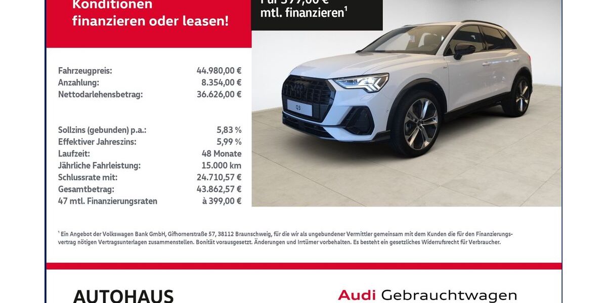 Audi Q3 11.405 km 43.979 &euro; Bitterfeld-Wolfen 06749