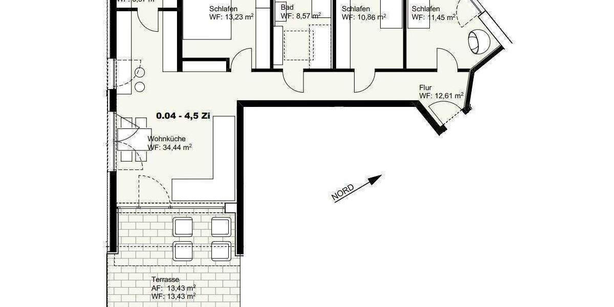 Terrassenwohnung Tuttlingen Nendingen - 4 Zimmer, 115 m&sup2;, 1.250&euro; | Angebot:26273960