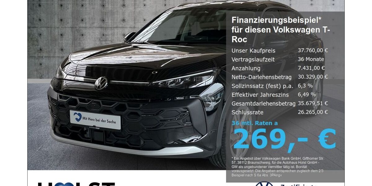 VW T-Roc 3.500 km 37.760 &euro; Scheeßel 27383