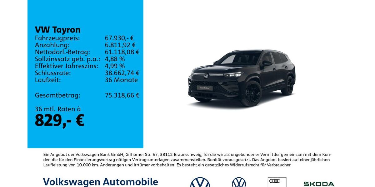 VW Tayron 7.500 km 67.930 &euro; Leipzig 04178