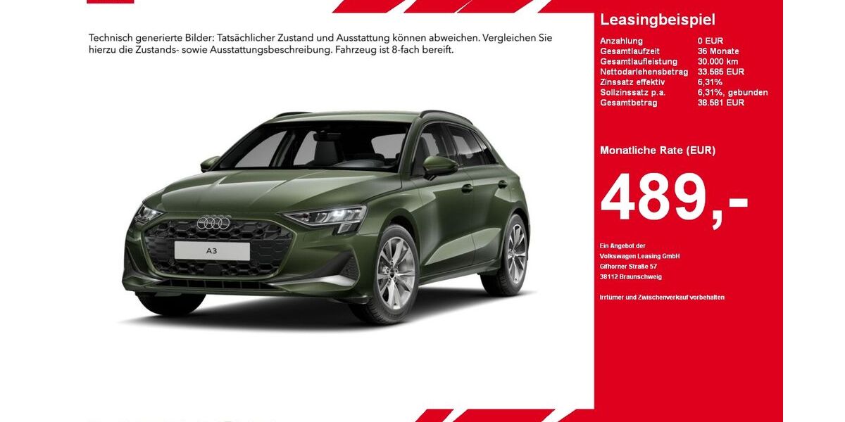 Audi A3 9.023 km 32.995 &euro; Gütersloh 33334