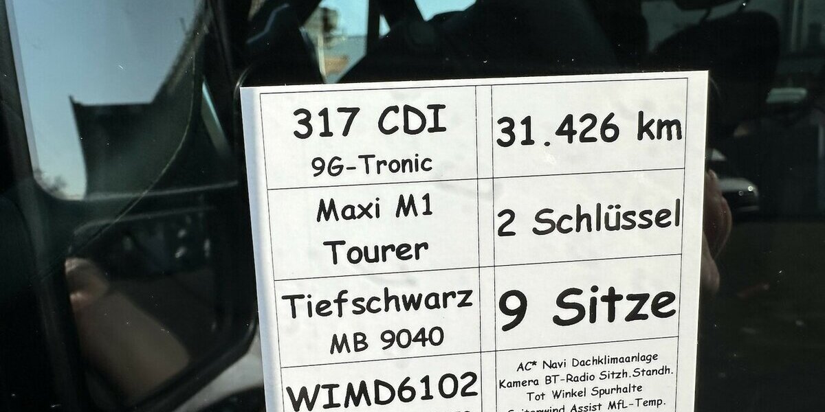 Mercedes-Benz Sprinter 317 CDI RWD PRO L3 Tourer Dachklima 31.426 km 59.381 &euro; Mainz 55122