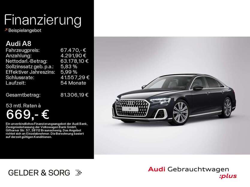 Audi A8 25.979 km 67.470 € Schweinfurt 97424