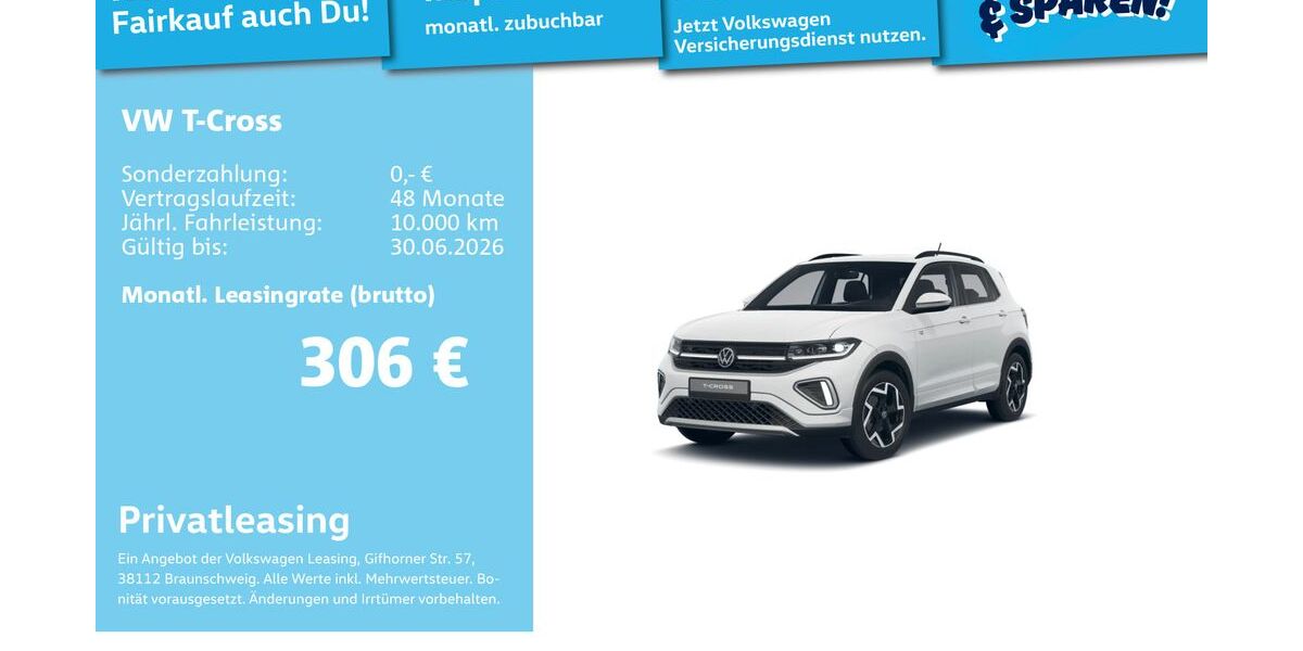 VW T-Cross 4.131 km 26.491 &euro; Mannheim 68309