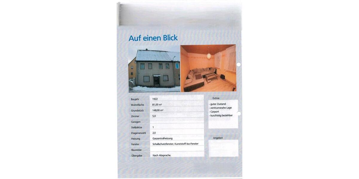 Doppelhaushälfte Dormettingen - 5 Zimmer, 81 m&sup2;, 179.000&euro; | Angebot:26085974