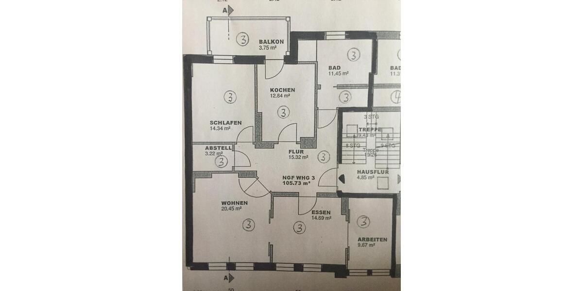 Etagenwohnung Wilhelmshaven - 4 Zimmer, 106 m&sup2;, 239.000&euro; | Angebot:26712121