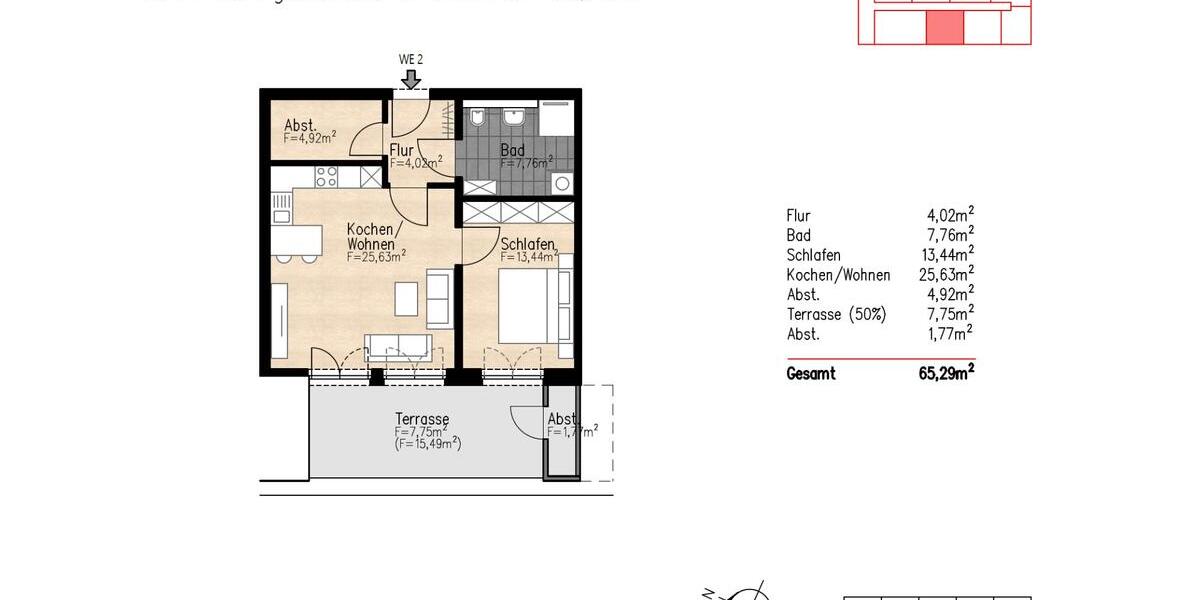 Etagenwohnung Twistringen - 2 Zimmer, 65 m&sup2;, 245.750&euro; | Angebot:26778995