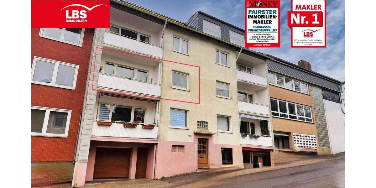 Etagenwohnung Remscheid Innen - 3 Zimmer, 68 m&sup2;, 158.000&euro; | Angebot:24424324