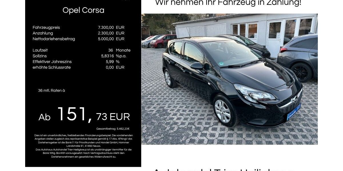 Opel Corsa 112.000 km 7.300 &euro; Trier 54295