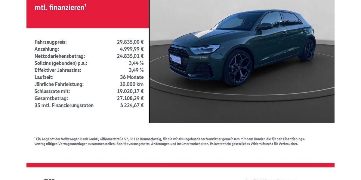 Audi A1 7.978 km 28.835 &euro; Mühlhausen/Thüringen 99974