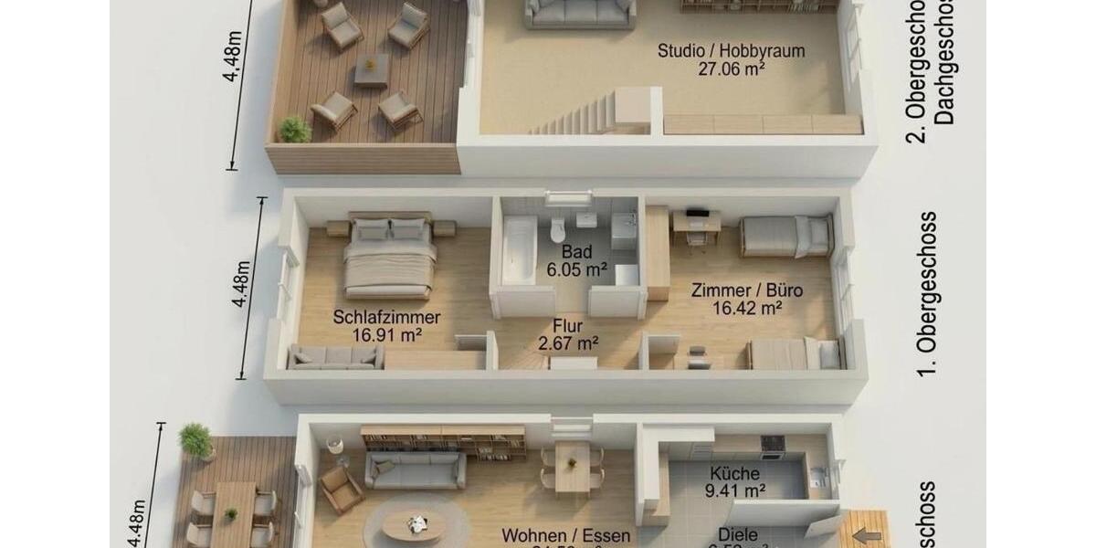 Reihenhaus Berlin Spandau - 4.5 Zimmer, 120 m&sup2;, 680.000&euro; | Angebot:26822573