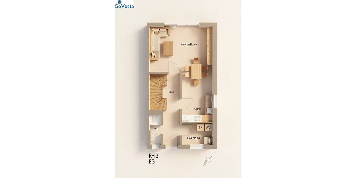 Reihenendhaus Ilsenburg - 4 Zimmer, 125 m&sup2;, 1.249&euro; | Angebot:26053338