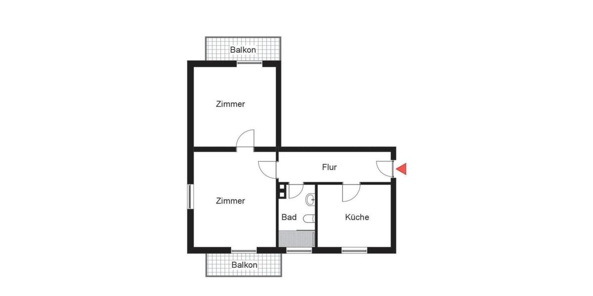 Erdgeschoßwohnung Blumberg - 2.5 Zimmer, 58 m&sup2;, 119.000&euro; | Angebot:26410227