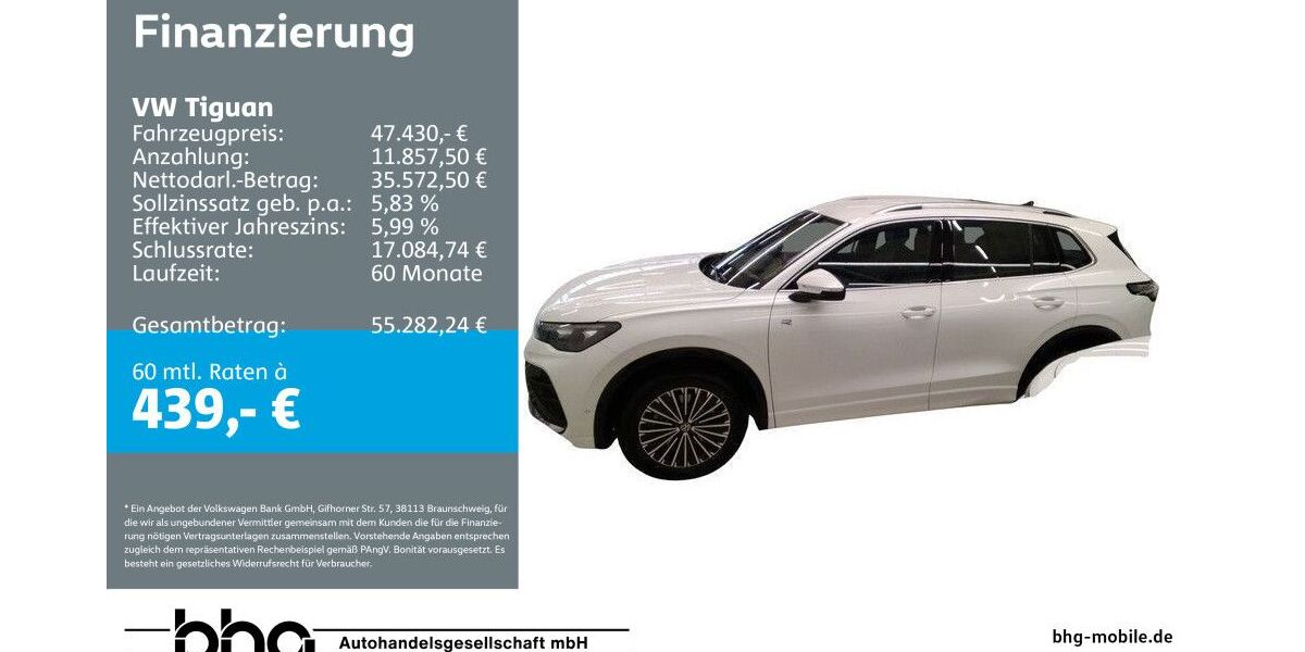 VW Tiguan 12.407 km 47.430 &euro; Freiburg 79115