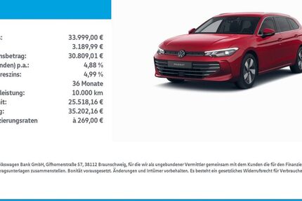 VW Passat Variant 25.156 km 33.999 &euro; Leinefelde-Worbis/DE 37327