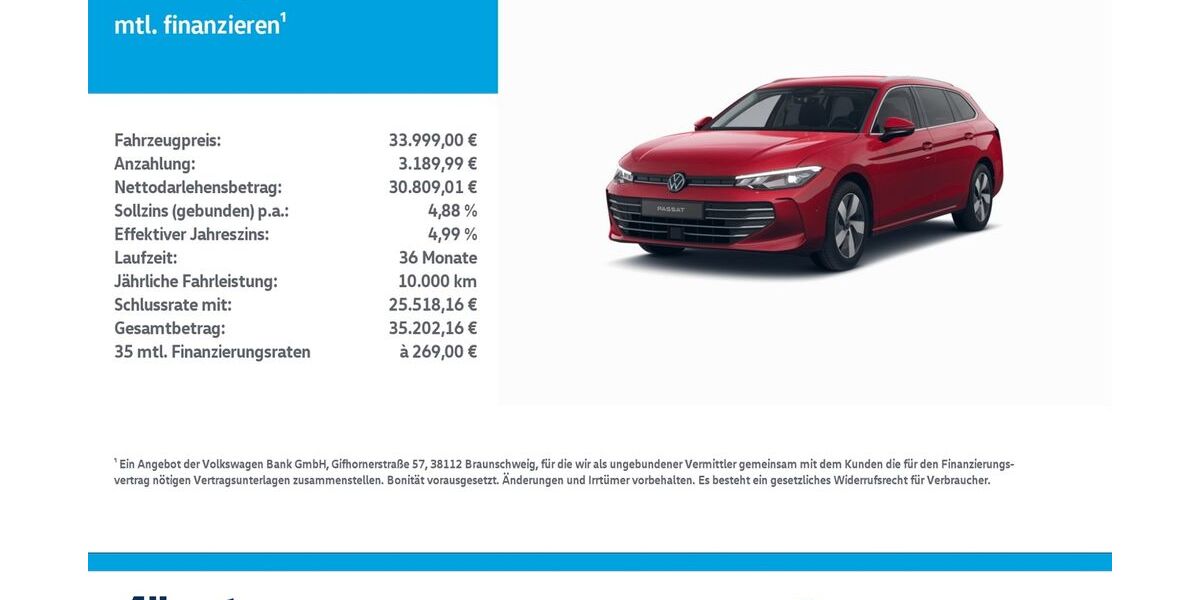 VW Passat Variant 25.156 km 33.999 &euro; Leinefelde-Worbis/DE 37327