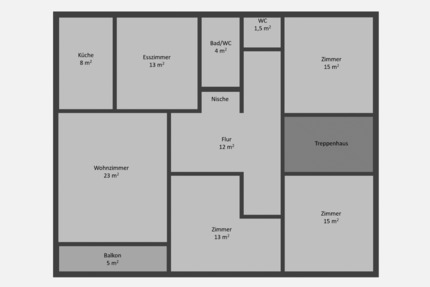 Wohnung 104 qm | 5ZKB + Gäste WC + Balkon
