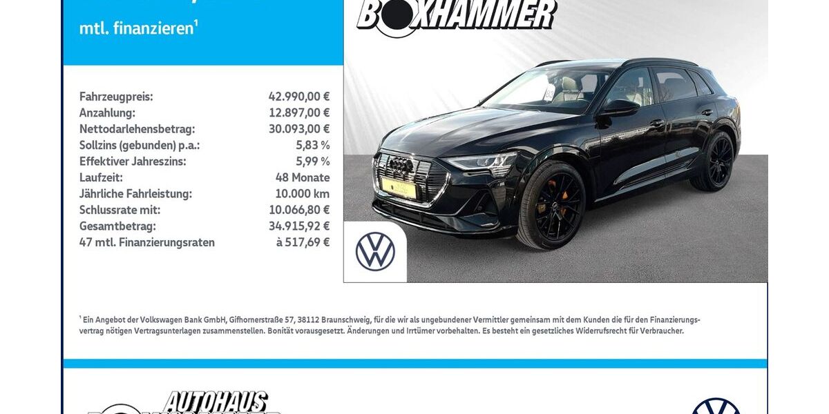 Audi e-tron 55.149 km 42.990 &euro; Bad Aibling 83043