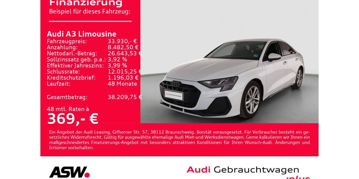 Audi A3 16.500 km 33.930 &euro; Heilbronn 74074