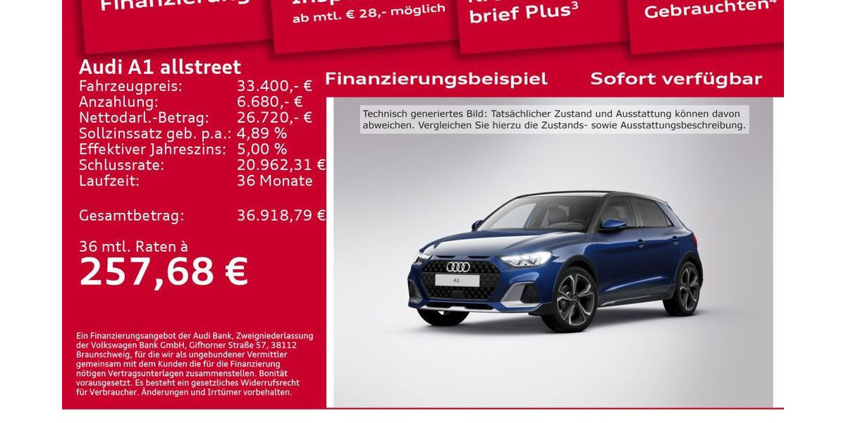 Audi A1 6.001 km 32.990 &euro; Berlin 12489