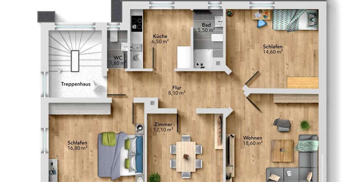 Etagenwohnung Laupheim - 4 Zimmer, 84 m&sup2;, 250.000&euro; | Angebot:26110837