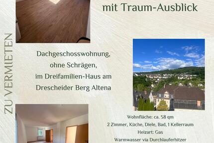 Miet Wohnung 58qm 2 Zi. DG Altena Drescheider Berg zimmer