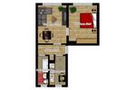 Erdgeschoßwohnung Borna - 2 Zimmer, 46 m&sup2;, 278&euro; | Angebot:25795866