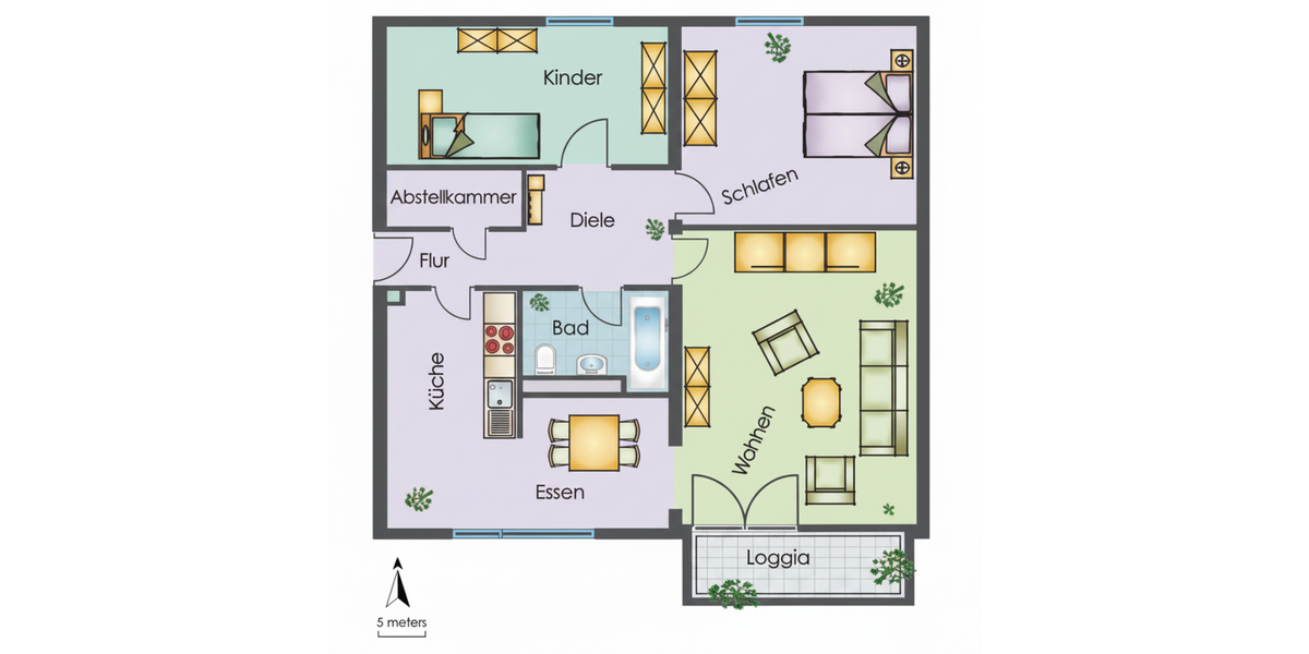 Provisionsfrei* Ruhige 3,5-Zimmer-Wohnung mit Südbalkon & Grünblick - Parkseite direkt unterm Dach in Mannheim-Vogelstang - Etagenwohnung Mannheim Käfertal | Angebot:27223340