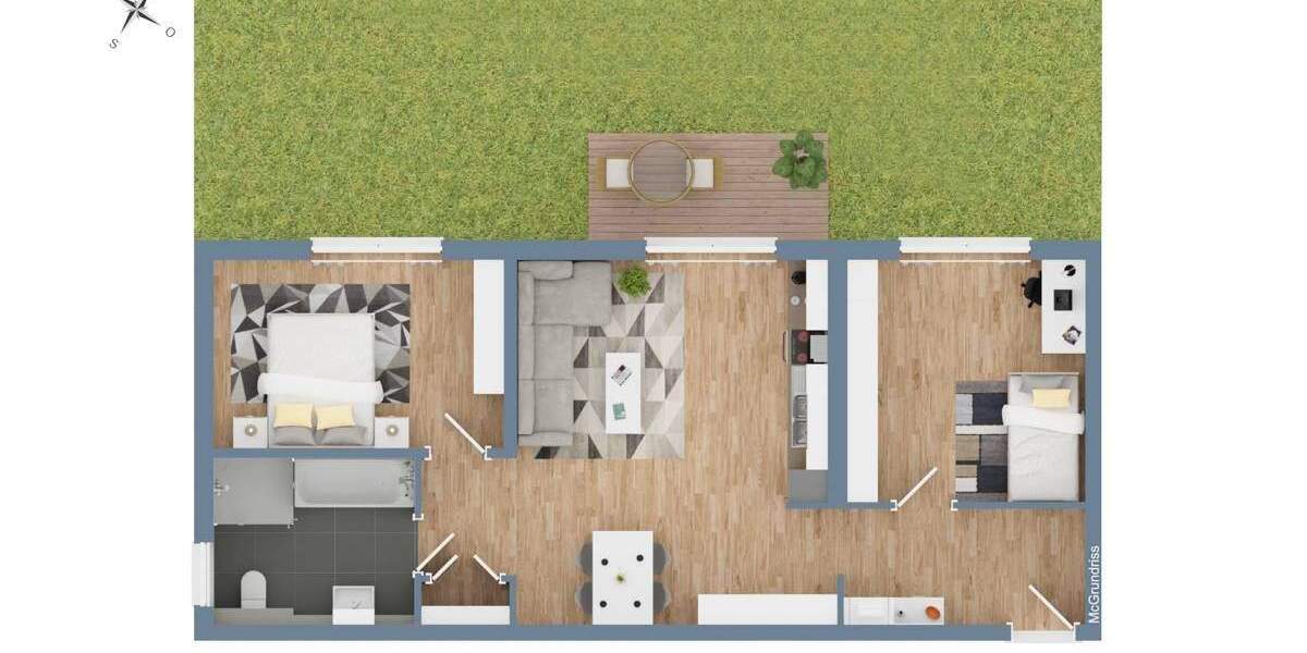 Etagenwohnung Neuss / Norf Norf - 3 Zimmer, 71 m&sup2;, 373.000&euro; | Angebot:24859894