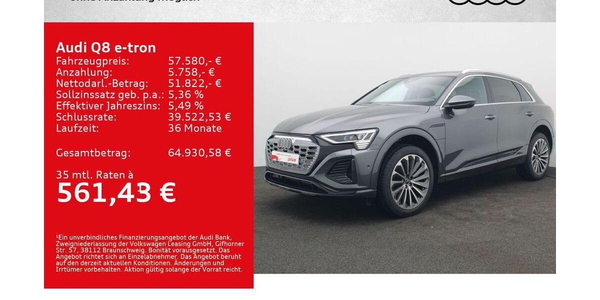 Audi Q8 e-tron 47.369 km 56.980 &euro; Würzburg 97076