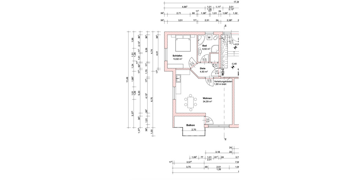 Etagenwohnung Biebertal - 2 Zimmer, 65 m&sup2;, 260.000&euro; | Angebot:24664907