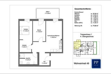 Wohnung Aschaffenburg Gailbach - 3 Zimmer, 78 m&sup2;, 1.170&euro; | Angebot:26896843
