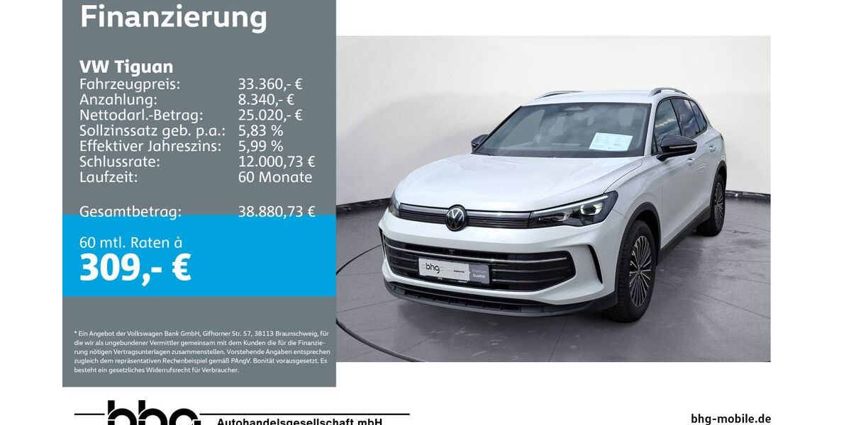 VW Tiguan 25.919 km 33.360 &euro; Mössingen 72116