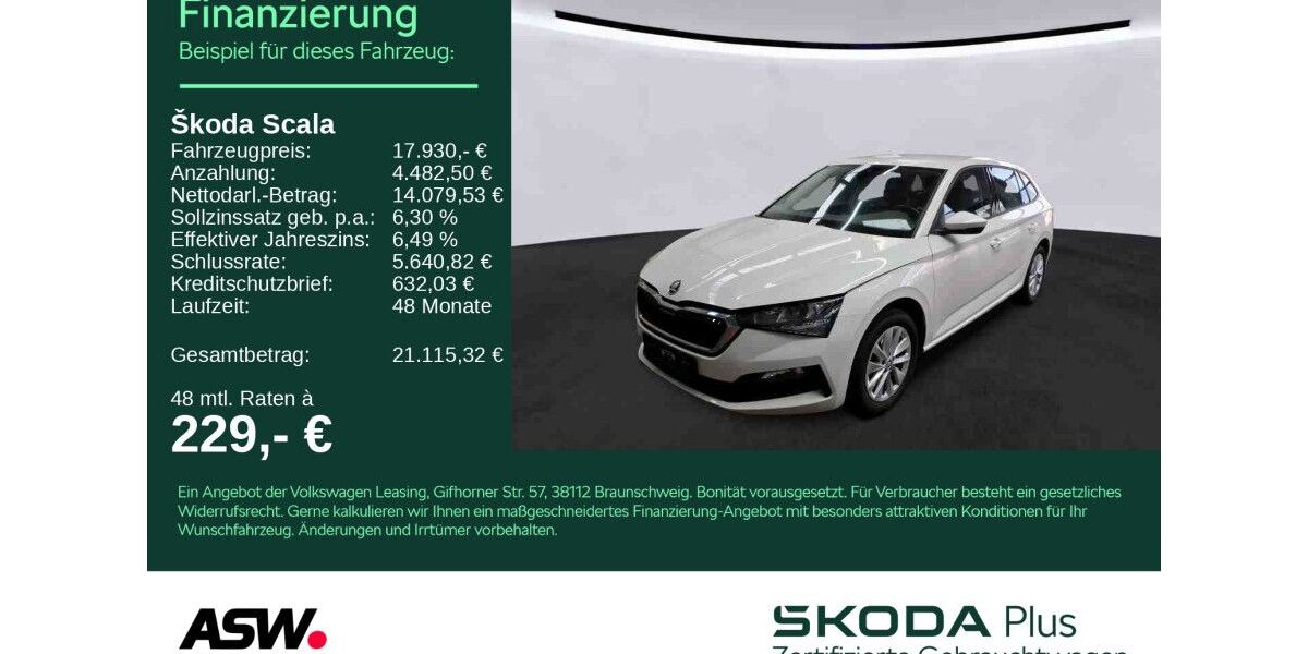 Skoda Scala 53.500 km 17.930 &euro; Bad Rappenau 74906