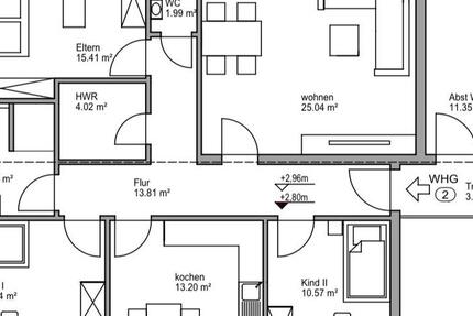 Wohnung Großenkneten - 4 Zimmer, 105 m&sup2;, 1.400&euro; | Angebot:24933769