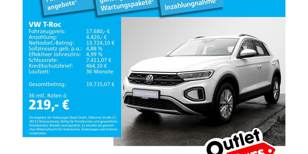 VW T-Roc 55.515 km 17.680 &euro; Dachau 85221