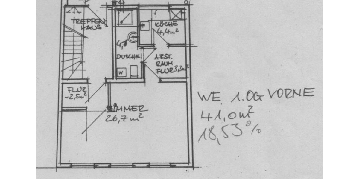 Etagenwohnung Grevesmühlen - 1 Zimmer, 41 m&sup2;, 450&euro; | Angebot:26702396