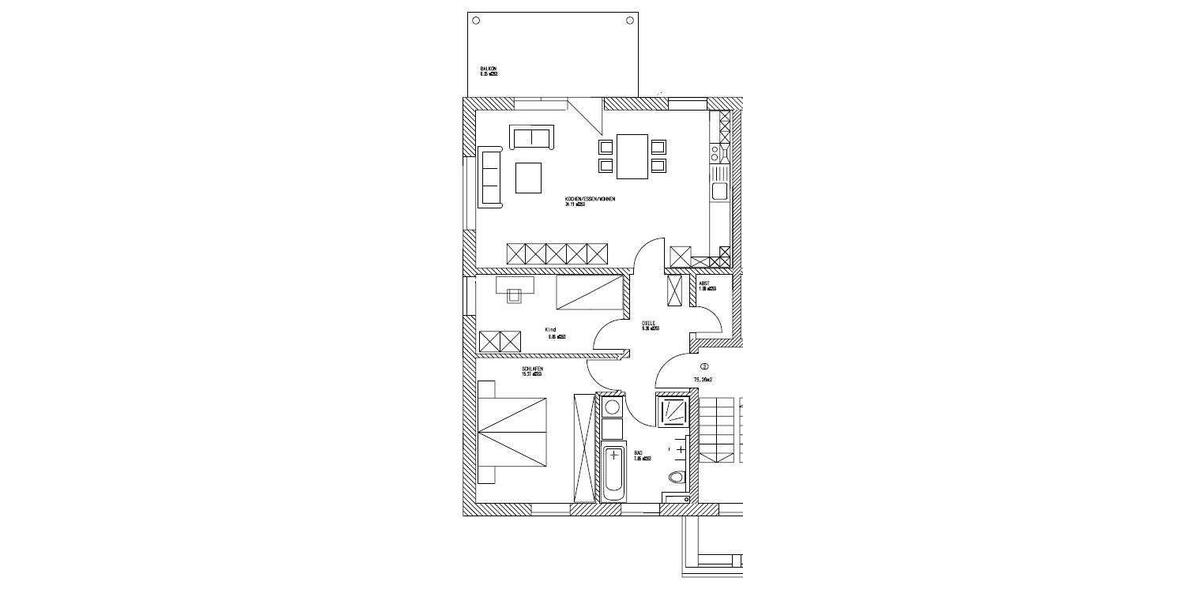 Etagenwohnung Ergolding - 3 Zimmer, 82 m&sup2;, 1.300&euro; | Angebot:25757420