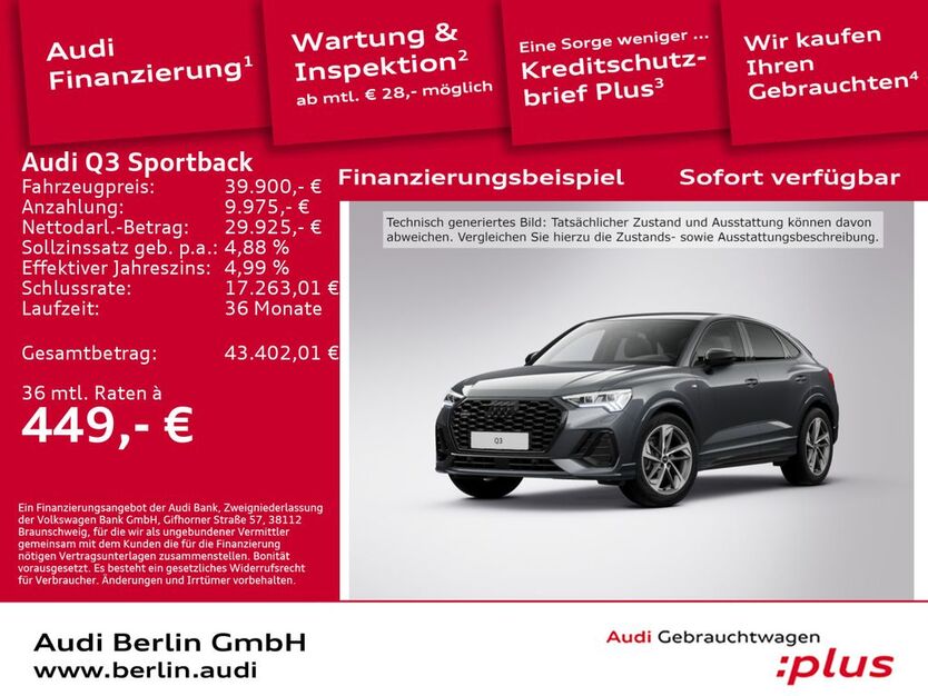 Audi Q3 22.050 km 39.900 € Berlin 12489