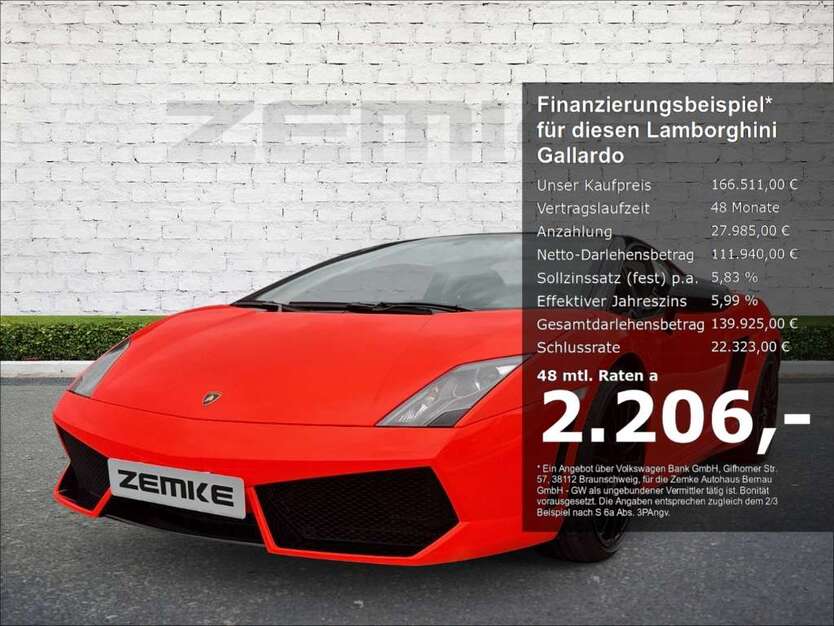 Lamborghini Gallardo 25.235 km 166.511 € Bernau 16321