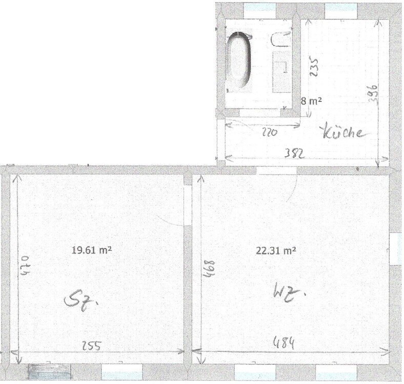 Zwei-Zimmer-Wohnung in ruhiger Lage mit Gartennutzung 2 zimmer