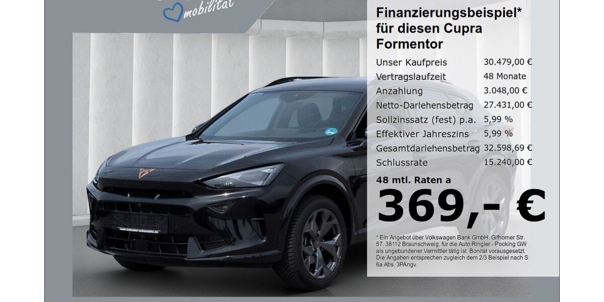 Cupra Formentor 23.983 km 30.479 &euro; Pocking 94060