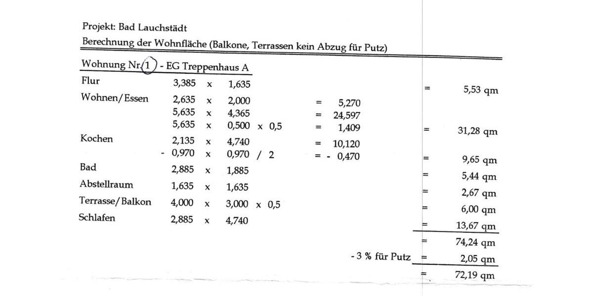 Erdgeschoßwohnung Bad Lauchstädt - 2 Zimmer, 72 m&sup2;, 99.000&euro; | Angebot:25960713
