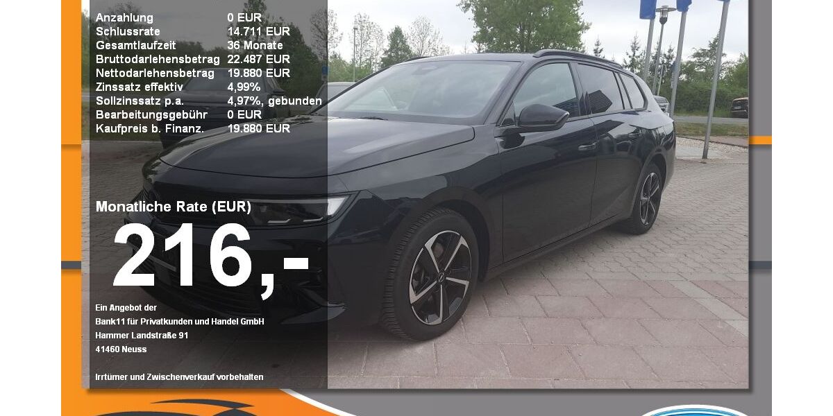 Opel Astra 15.275 km 19.880 &euro; Neustadt / Donau 93333