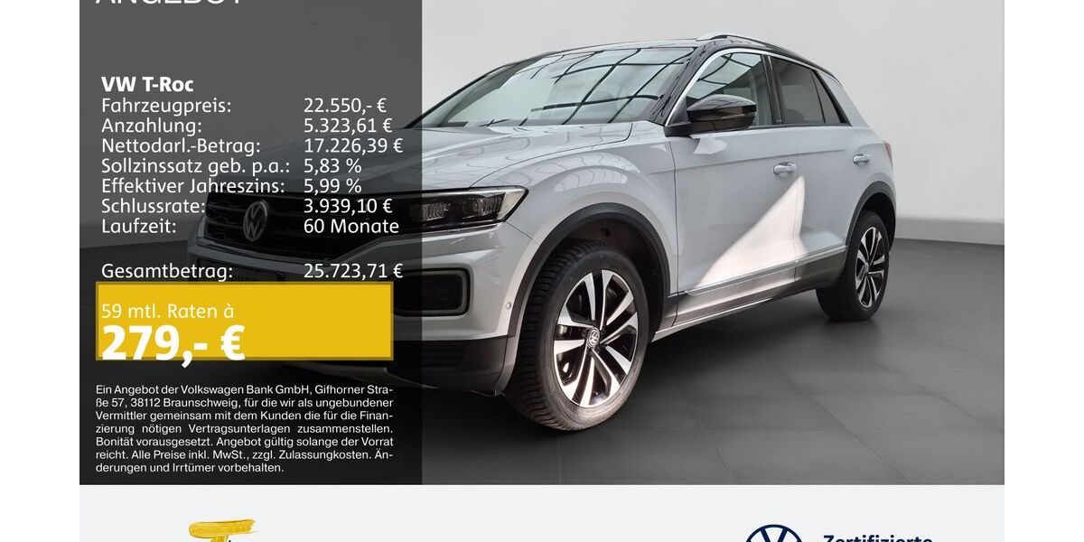 VW T-Roc 51.316 km 22.550 &euro; Lüdenscheid 58507