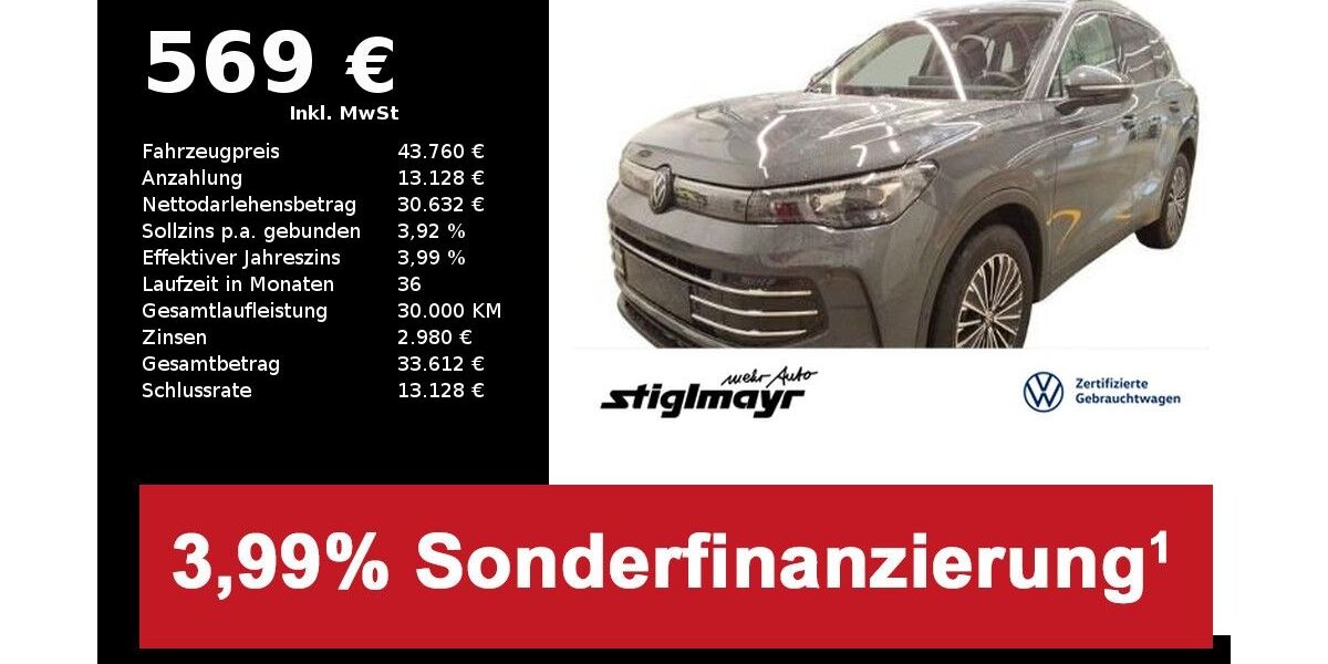 VW Tiguan 14.230 km 43.760 &euro; Pfaffenhofen/Ilm 85276