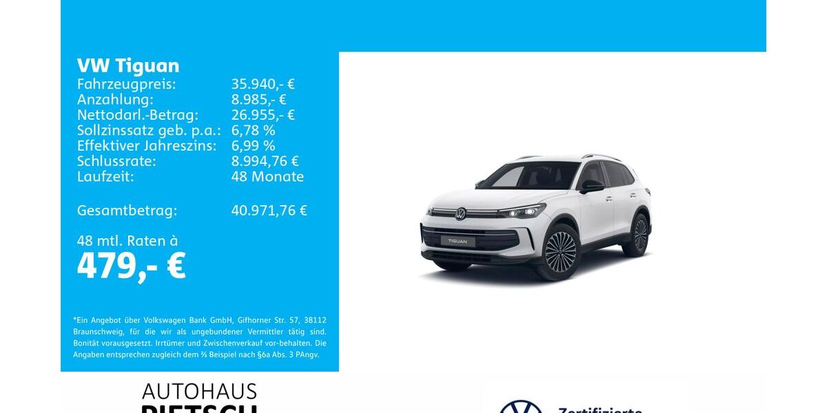 VW Tiguan 21.813 km 35.940 &euro; Melle 49324