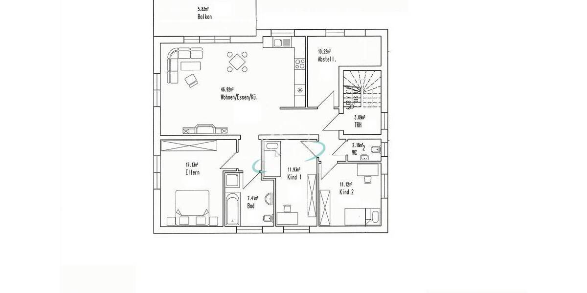 Etagenwohnung Ilshofen - 4 Zimmer, 112 m&sup2;, 398.000&euro; | Angebot:25675837