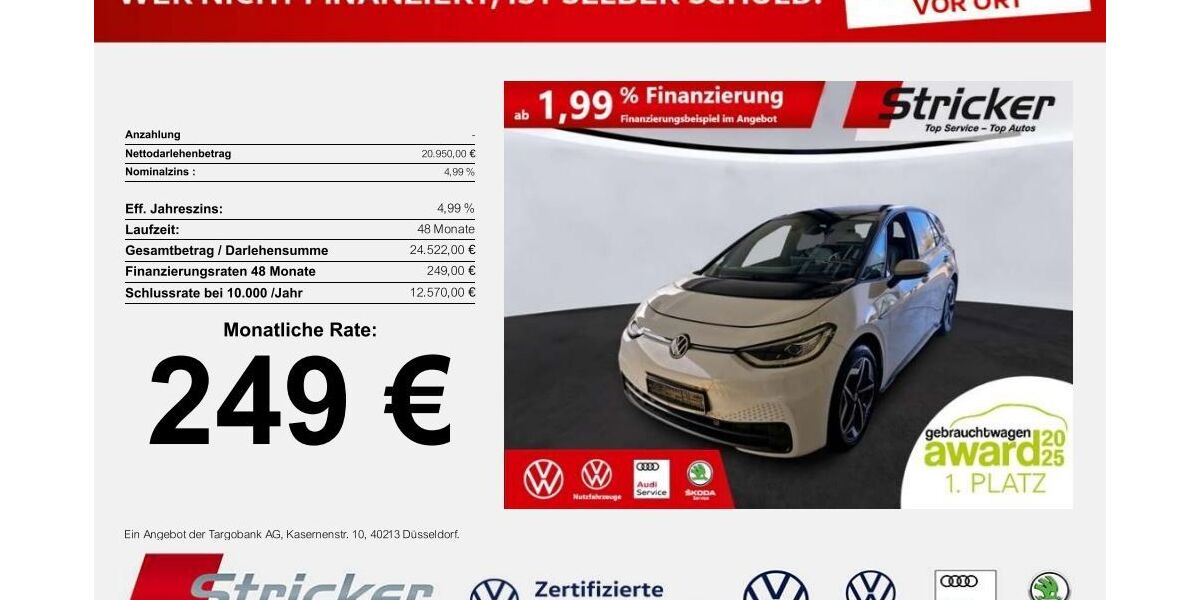 VW ID.3 51.598 km 20.949 &euro; Horn-Bad Meinberg 32805