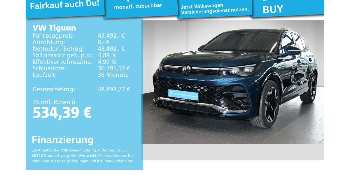 VW Tiguan 1.447 km 43.492 &euro; Mannheim 68309